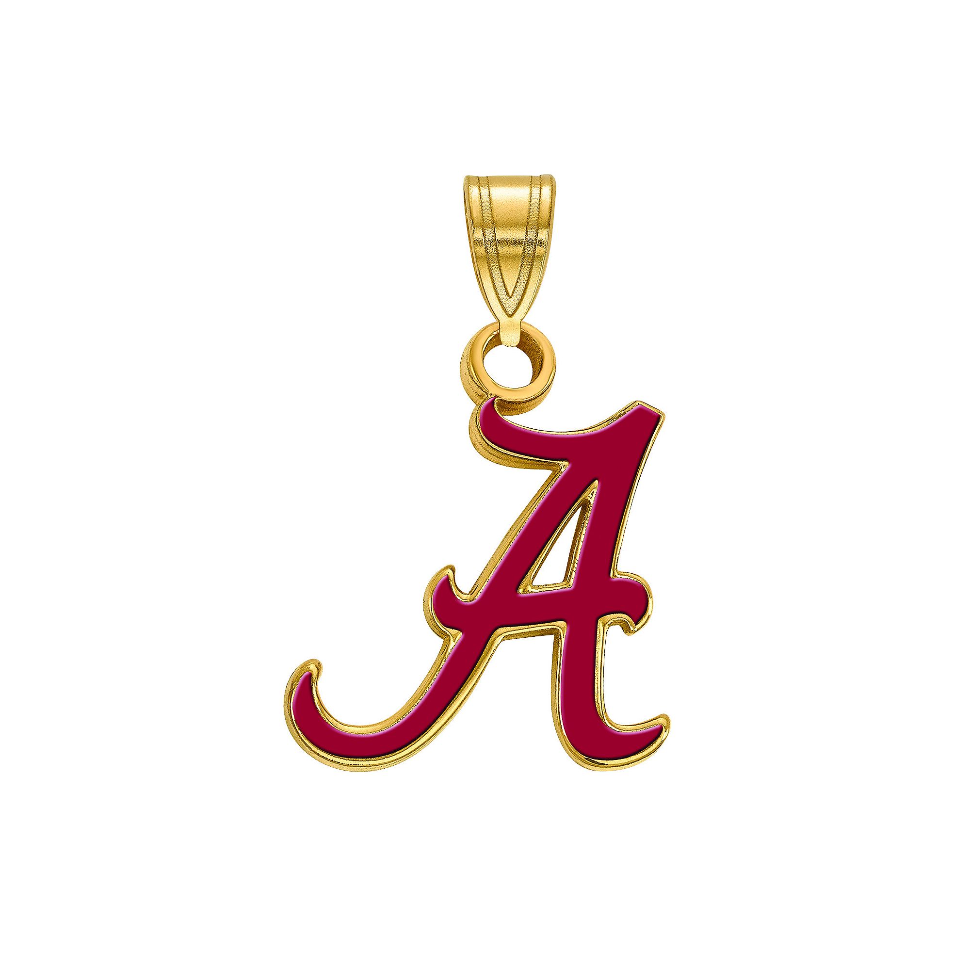 LogoArt 14k Gold over Silver Alabama Crimson Tide Enamel Pendant, Womens, 