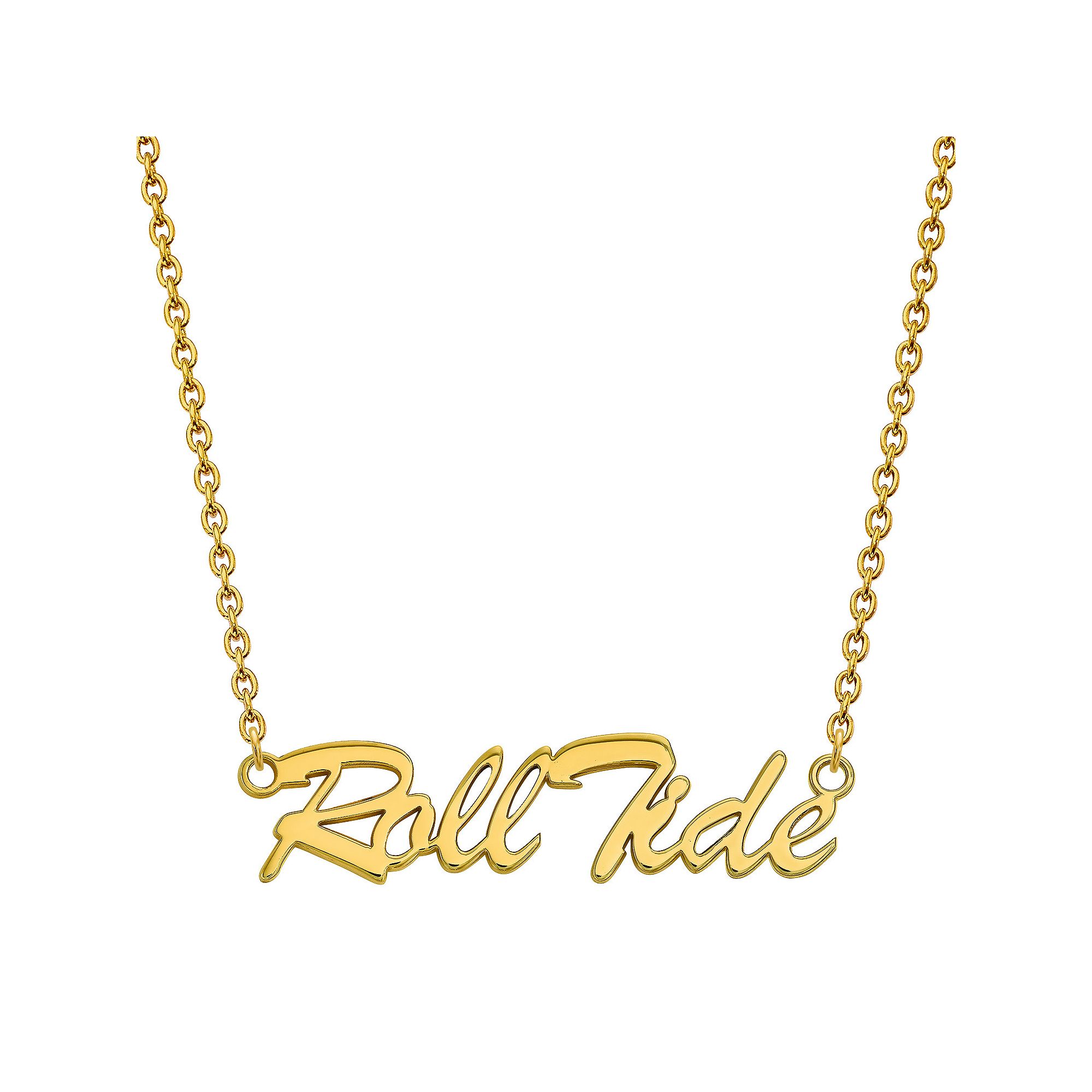 LogoArt 14k Gold over Silver Alabama Crimson Tide Pendant Necklace, Womens