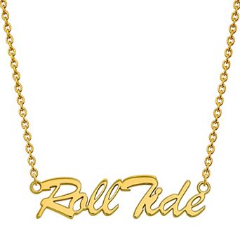 LogoArt 14k Gold over Silver Alabama Crimson Tide Pendant Necklace
