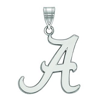 LogoArt 10k White Gold Alabama Crimson Tide Pendant