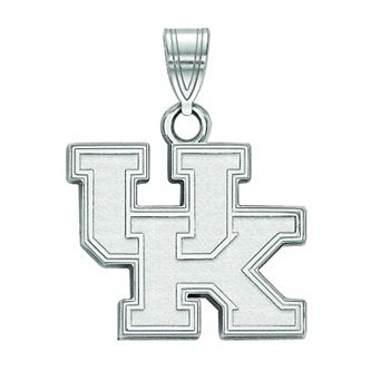 LogoArt 10K White Gold Kentucky Wildcats Small Pendant Necklace