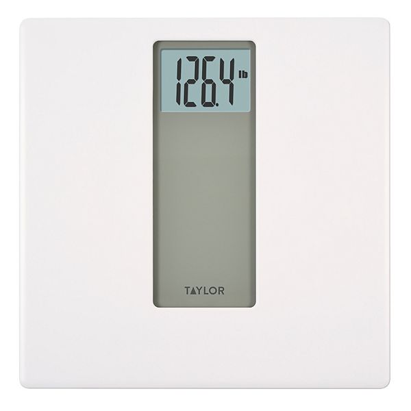 Taylor Digital White and Gray Capped Glass Scale