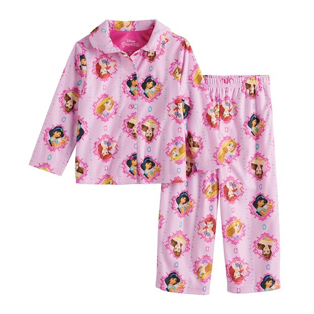 Disney Princess Toddler Girl 2 Piece Pajama Top Pants Set