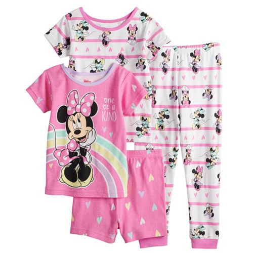 Disney's Minnie Mouse Toddler Girl 4 Piece Pajama Set