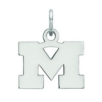 LogoArt 14K White Michigan Wolverines Pendant