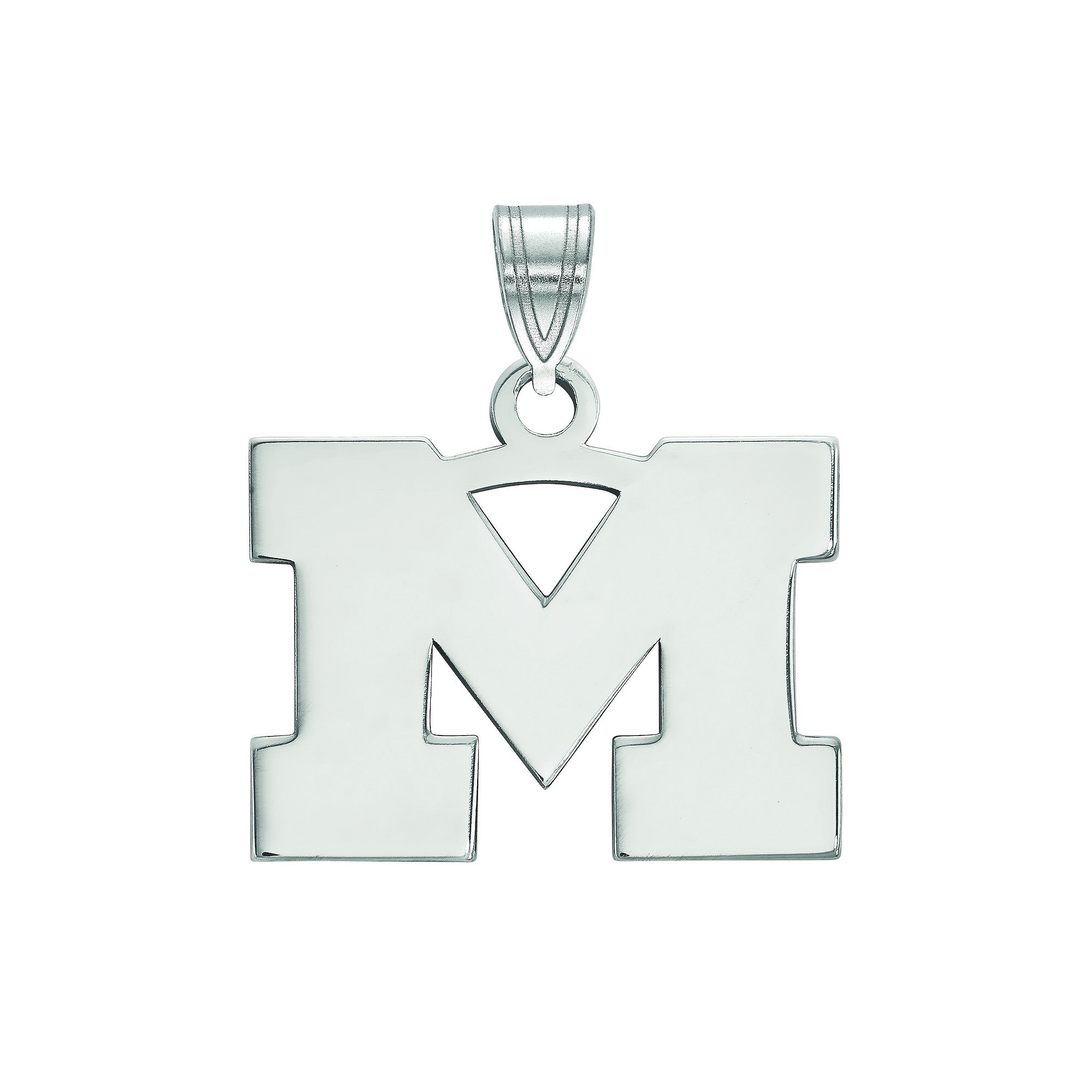 LogoArt Sterling Silver Michigan Wolverines Small Pendant, Womens, Size: 1