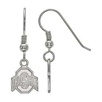 LogoArt Sterling Silver Ohio State Fishhook Dangle Earrings