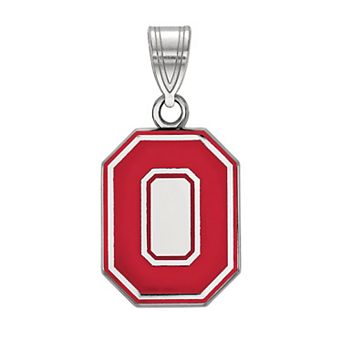 LogoArt Sterling Silver Ohio State Enamel Pendant
