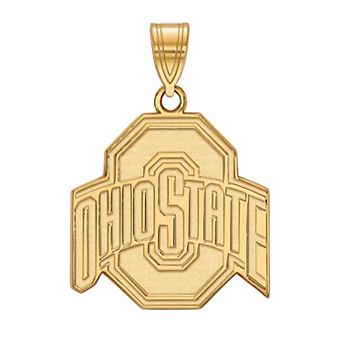 LogoArt 14k White Gold Ohio State Buckeyes Pendant