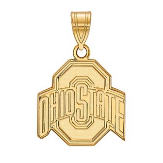 LogoArt 14k Gold over Sterling Silver Ohio State Buckeyes Pendant
