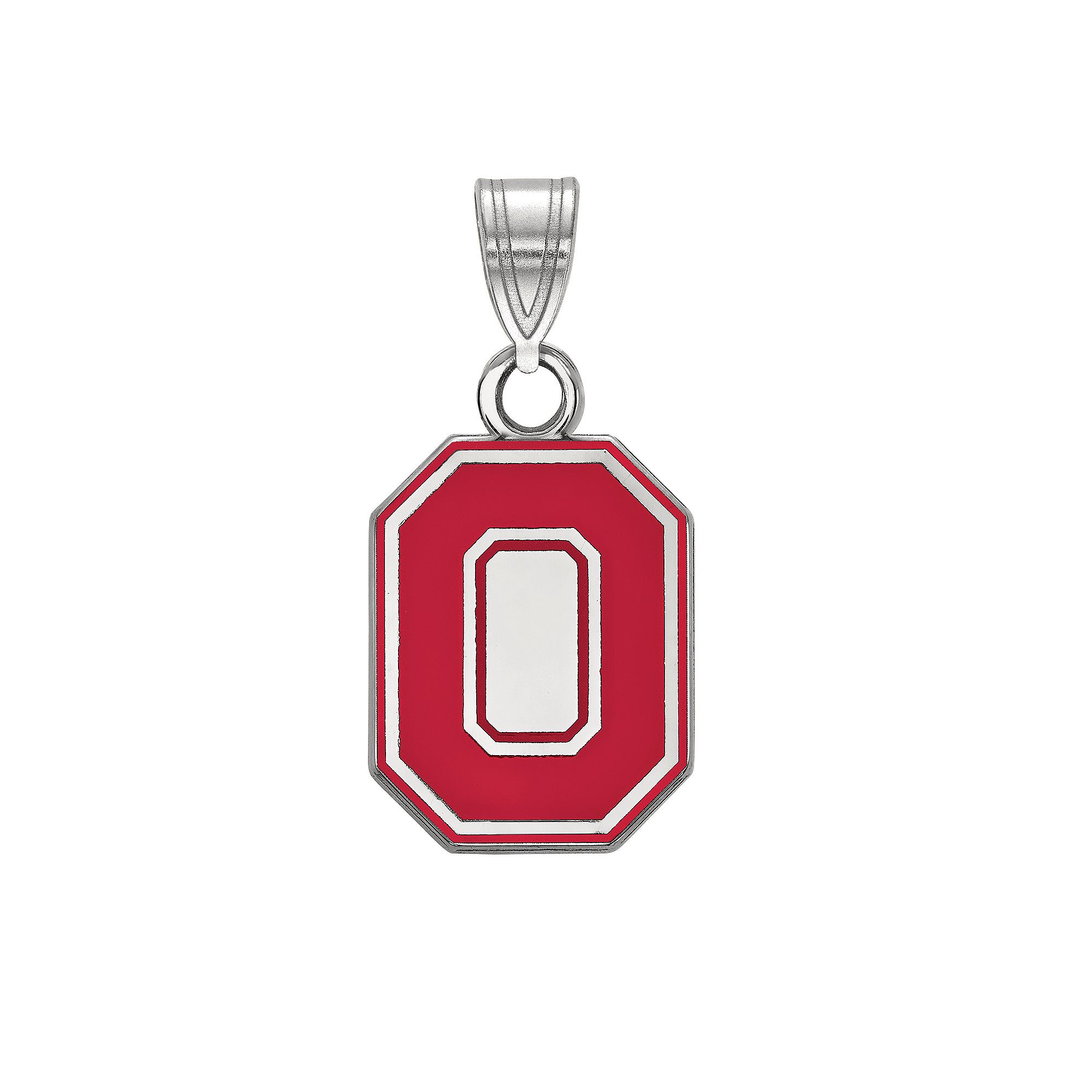 LogoArt Sterling Silver Ohio State Buckeyes Enamel Pendant, Womens, Size: 
