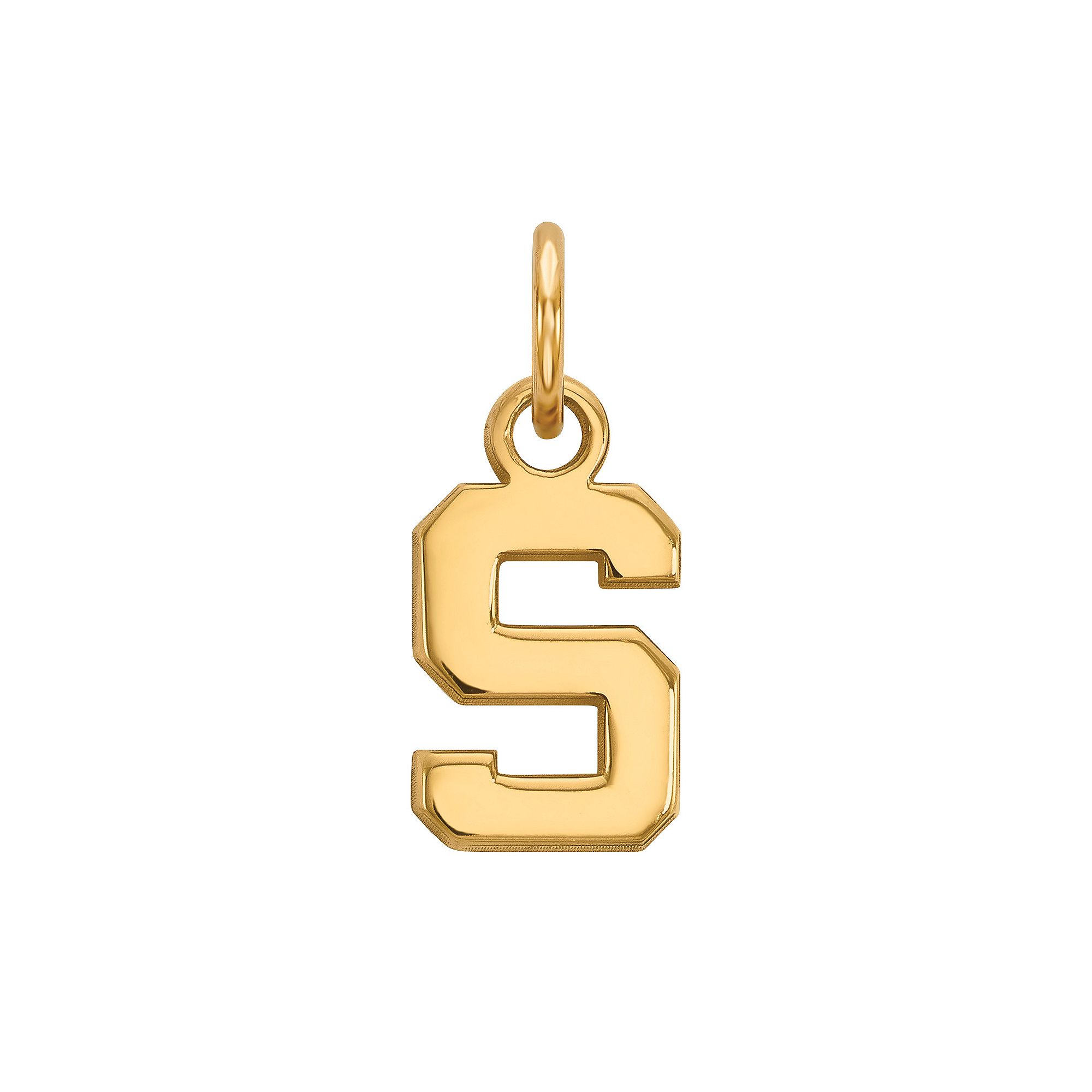 LogoArt 14K Gold Over Silver Michigan State Spartans Extra Small Pendant, W