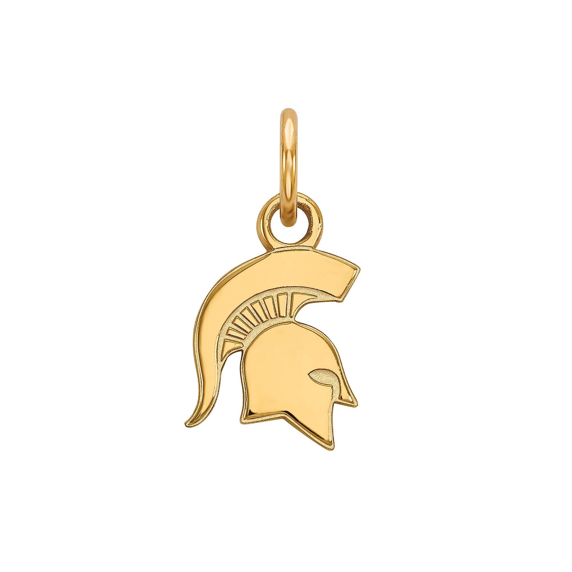 LogoArt 14K Gold Over Silver Michigan State Spartans Extra Small Pendant, W