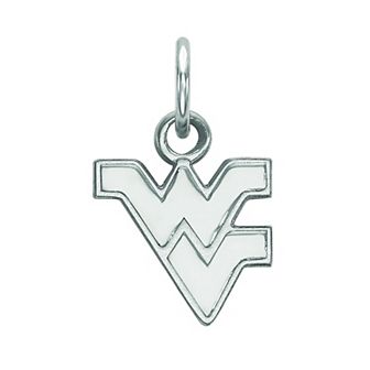 LogoArt 14K White Gold West Virginia Mountaineers Extra Small Pendant