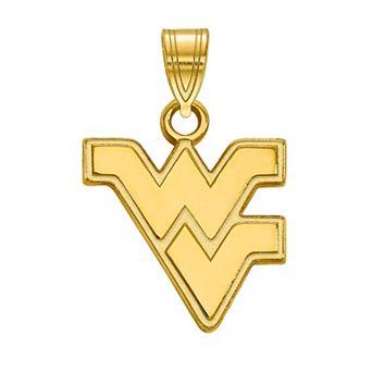 LogoArt 14K Gold Plated West Virginia Mountaineers Small Pendant