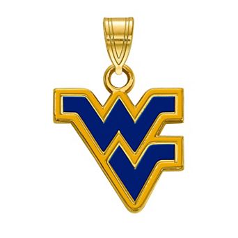 LogoArt 14K Gold Plated West Virginia Mountaineers Small Enamel Pendant
