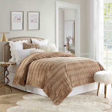 Swift Home Micro-Mink Embossed Faux Fur Throw Blanket