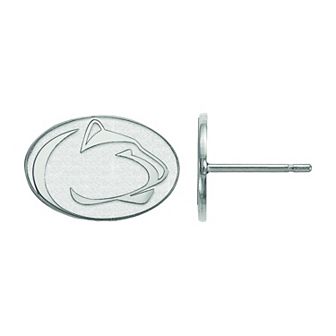 LogoArt 10K White Gold Penn State Nittany Lions Extra Small Post Earrings