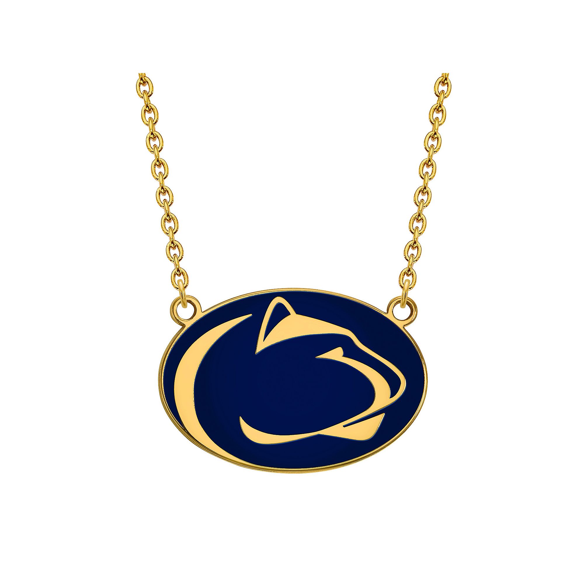 LogoArt 14K Gold Over Silver Penn State Nittany Lions Large Enamel Pendant,