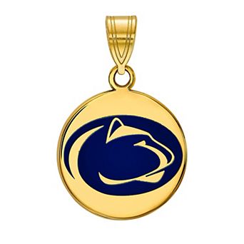 LogoArt 14K Gold Over Silver Penn State Nittany Lions Medium Enamel Pendant