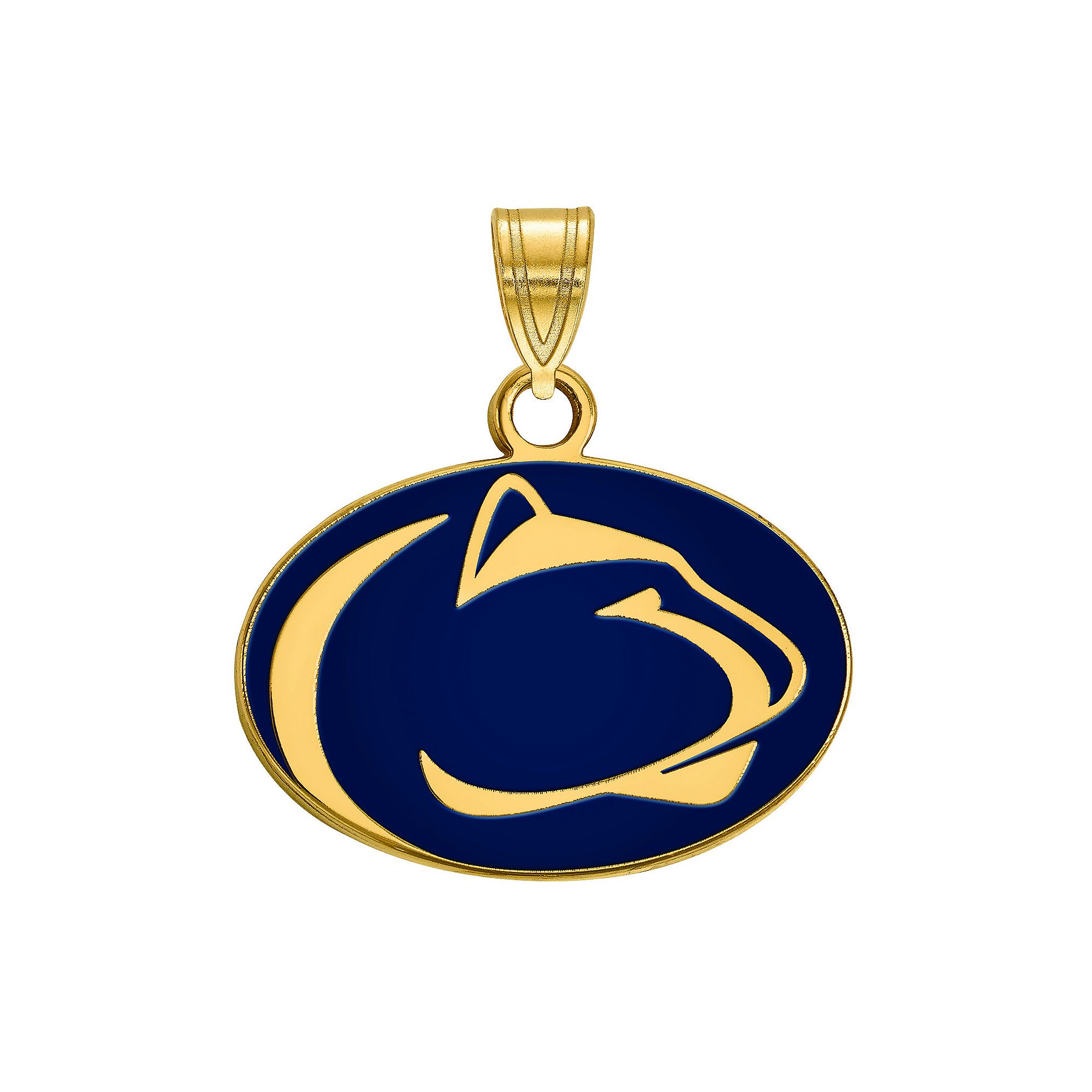 LogoArt 14K Gold Over Silver Penn State Nittany Lions Small Enamel Pendant,