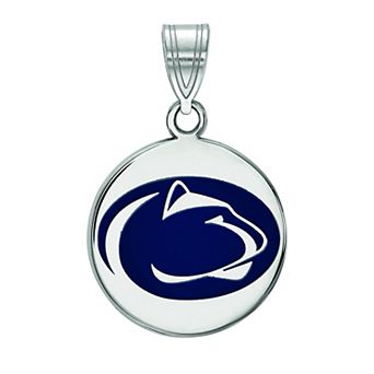LogoArt Penn State Nittany Lions Sterling Silver Medium Enamel Pendant