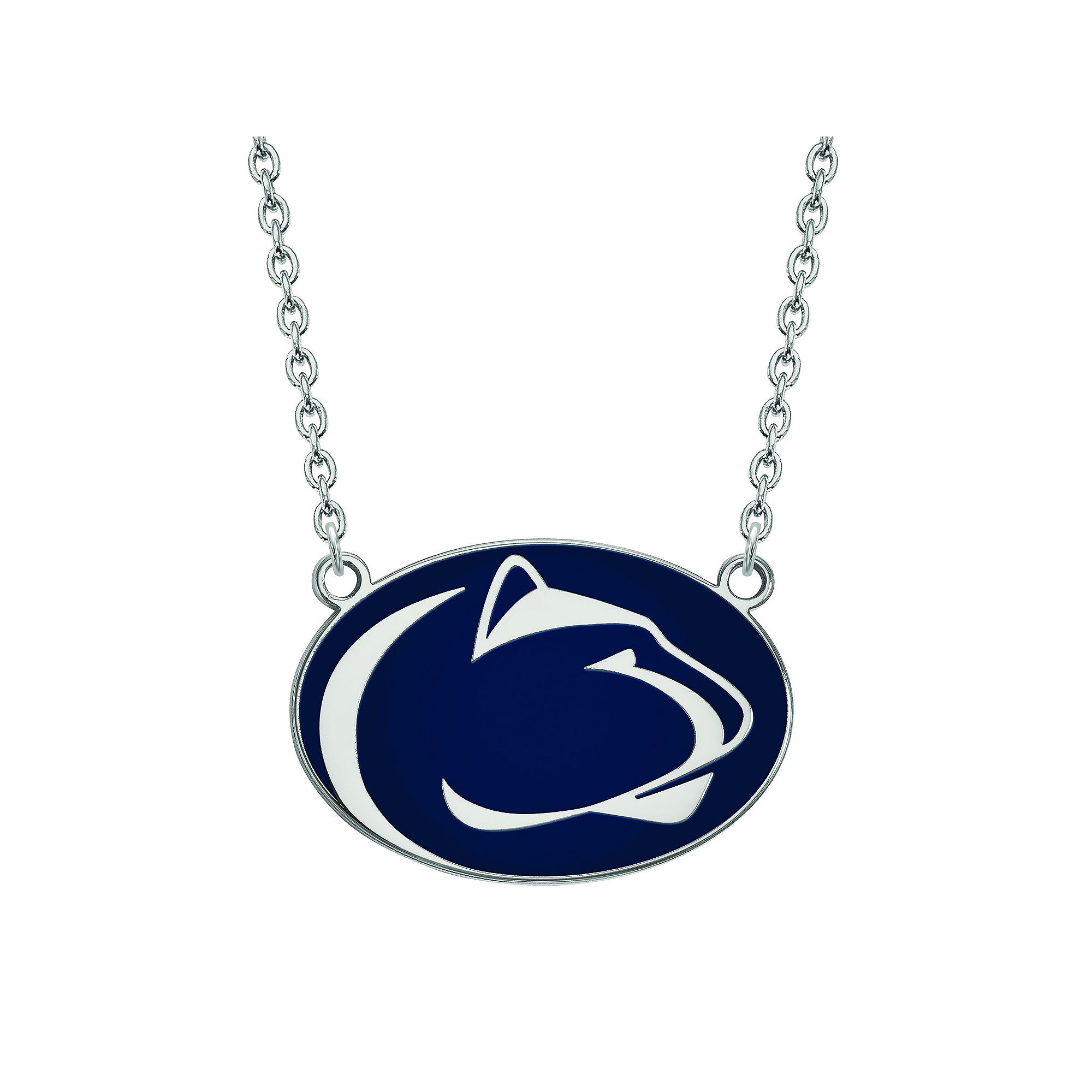 LogoArt Penn State Nittany Lions Sterling Silver Large Enamel Pendant, Wome