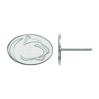 LogoArt 14K White Gold Penn State Nittany Lions Post Earrings