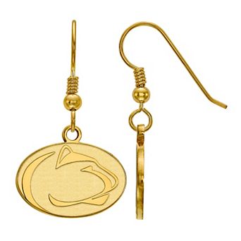 LogoArt 14K Gold Over Silver Penn State Nittany Lions Dangle Earrings