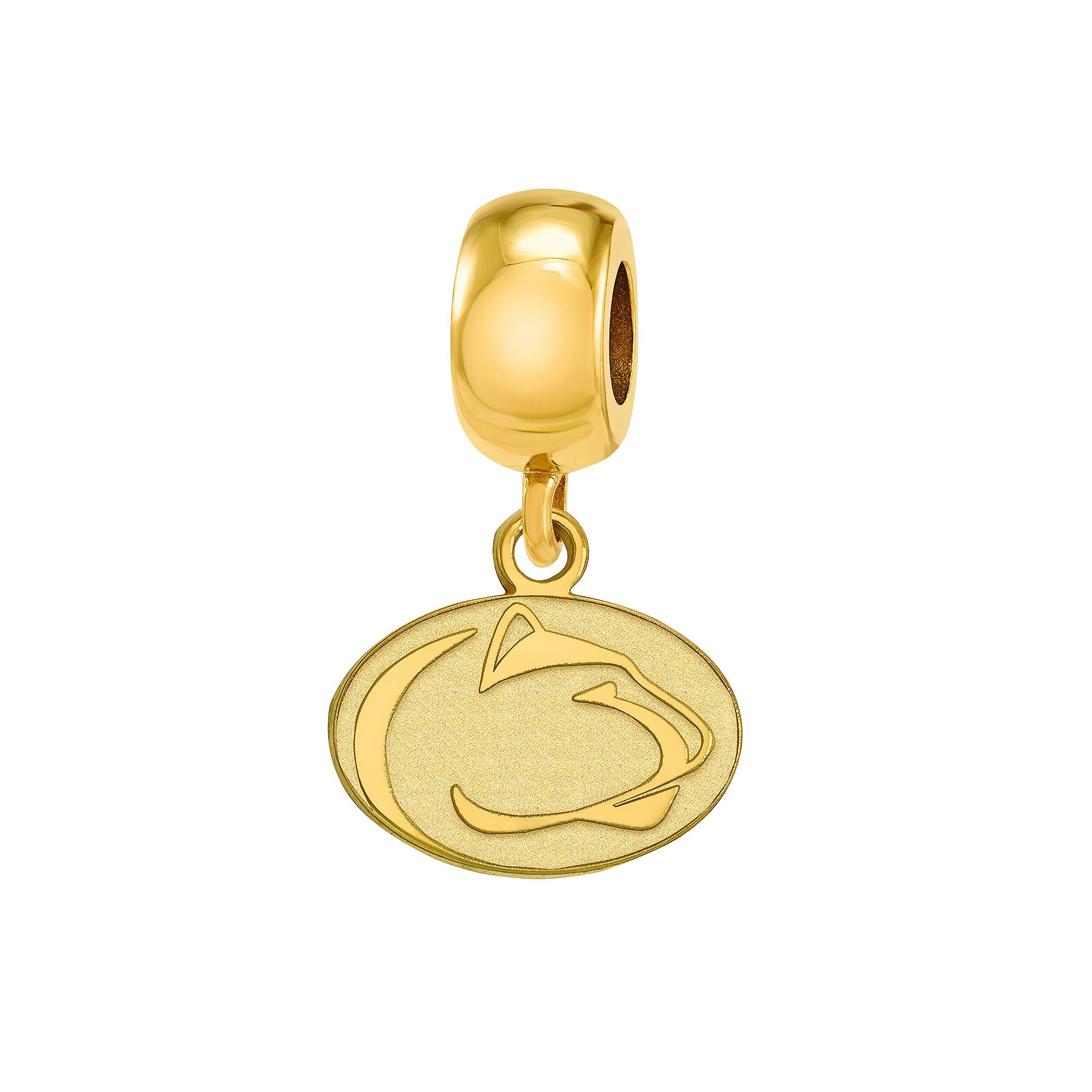 LogoArt 14k Gold Over Silver Gold Penn State Nittany Lions Dangle Bead Char