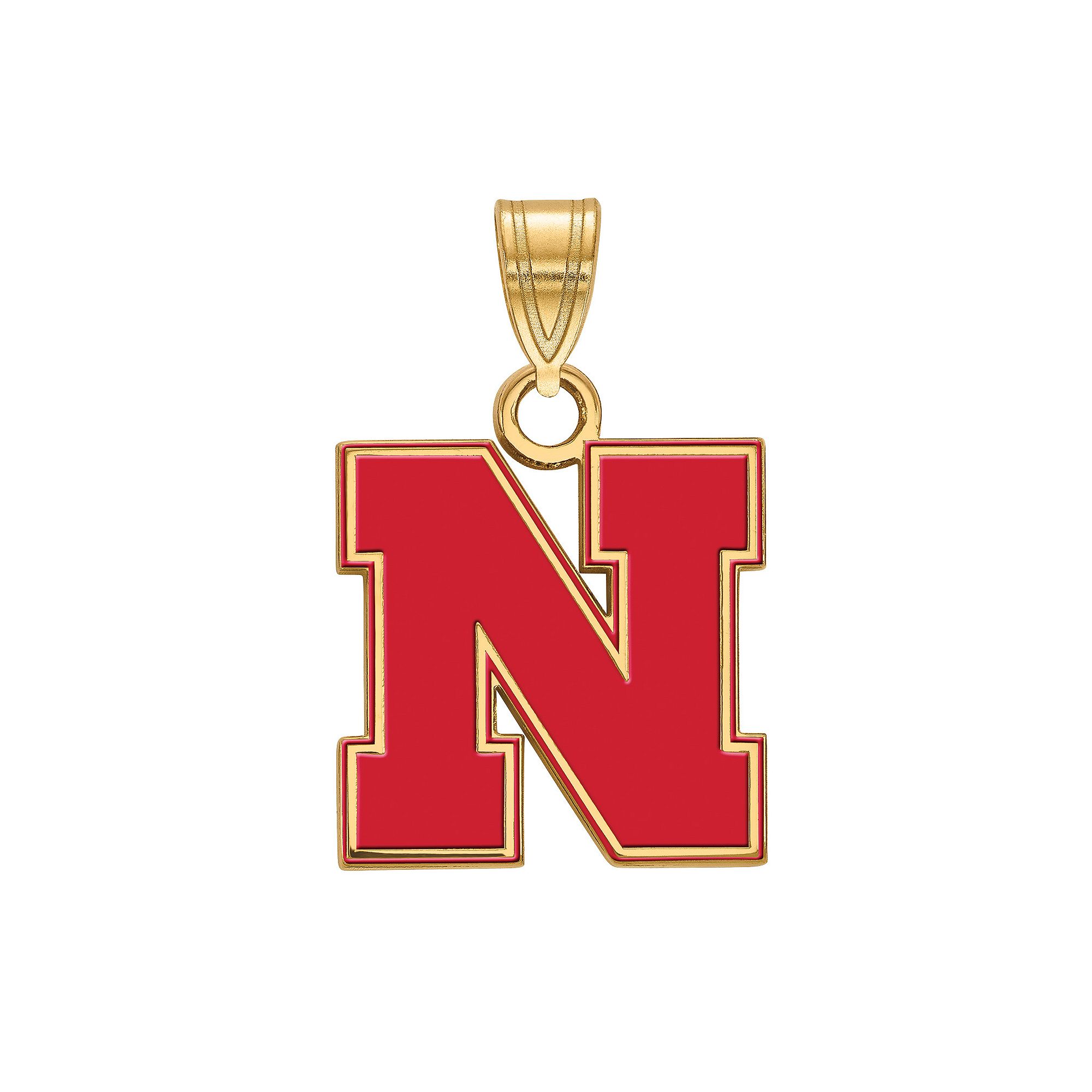 LogoArt 14K Gold Over Silver Nebraska Cornhuskers Pendant, Womens, Size: 1