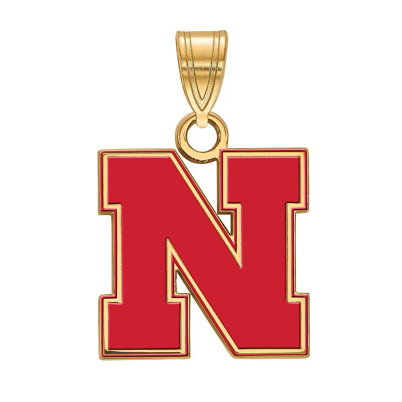 LogoArt 14K Gold Over Silver Nebraska Cornhuskers Pendant, Womens, Size: 1