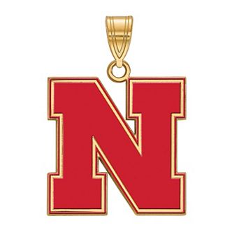 LogoArt 14K Gold Over Silver Nebraska Cornhuskers Pendant