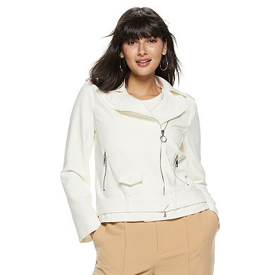 Women's Nine West Crepe Moto Jacket