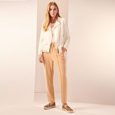 Women's Nine West Crepe Moto Jacket