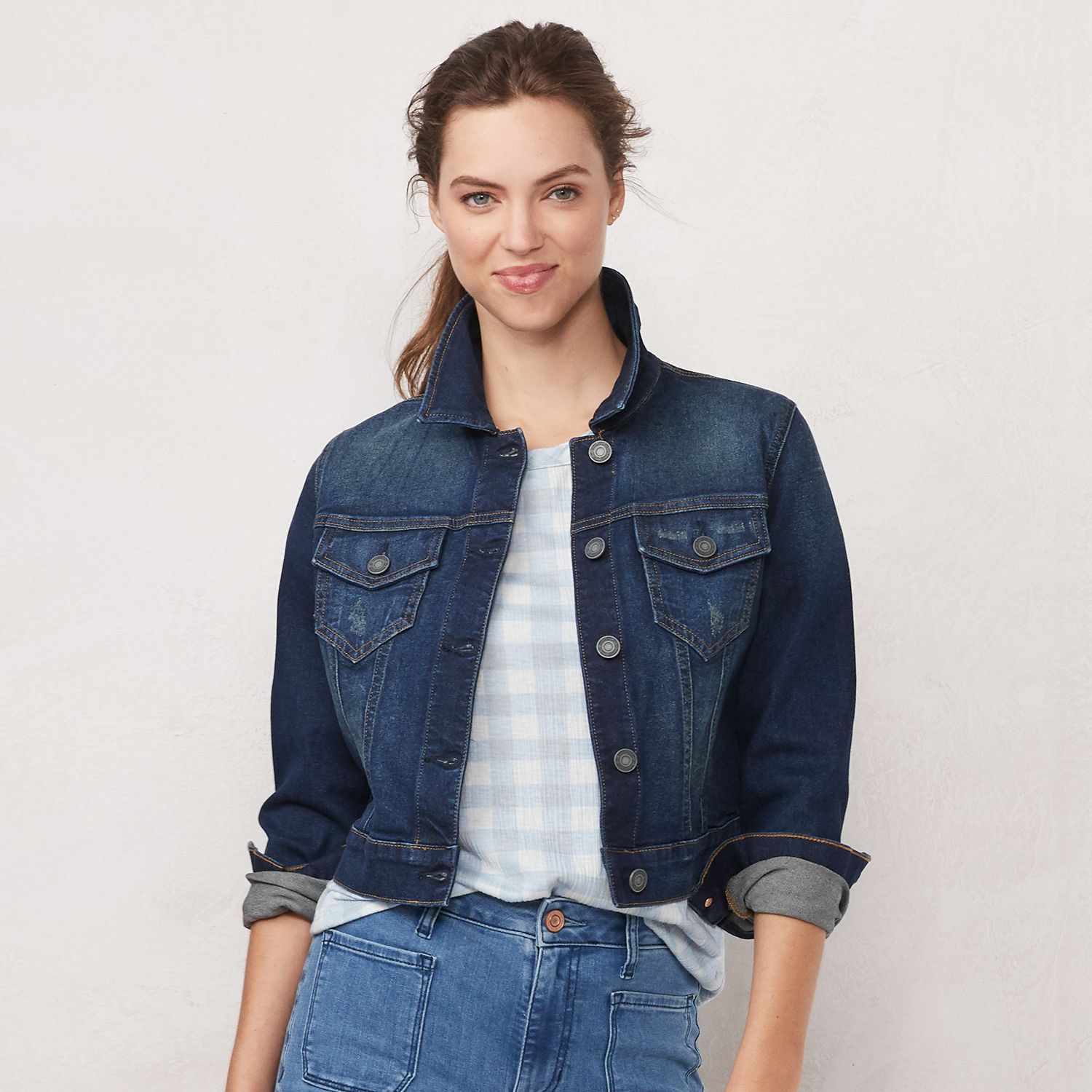 kohls lauren conrad jean jacket