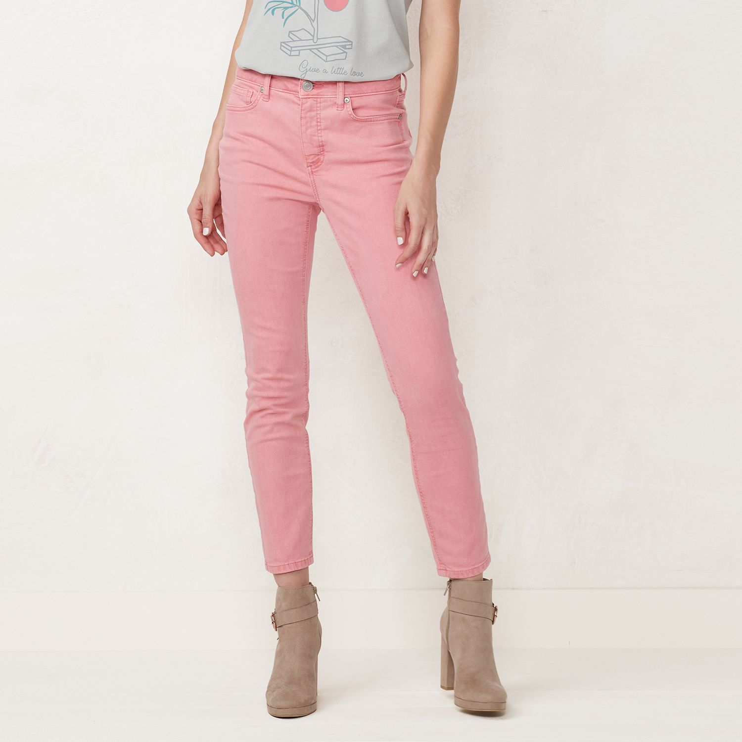 womens pink jeans