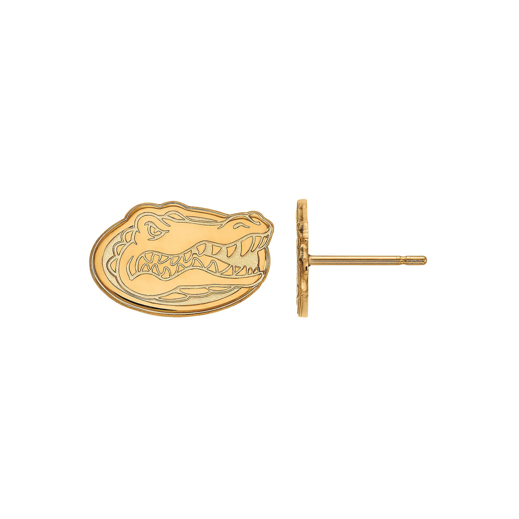 LogoArt 14K Gold Plated Florida Gators Extra Small Post Earrings, Womens