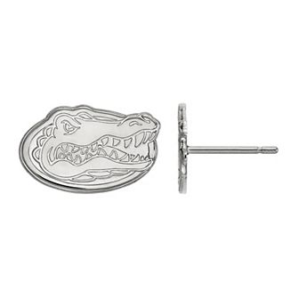 LogoArt 10K White Gold Florida Gators Extra Small Post Earrings