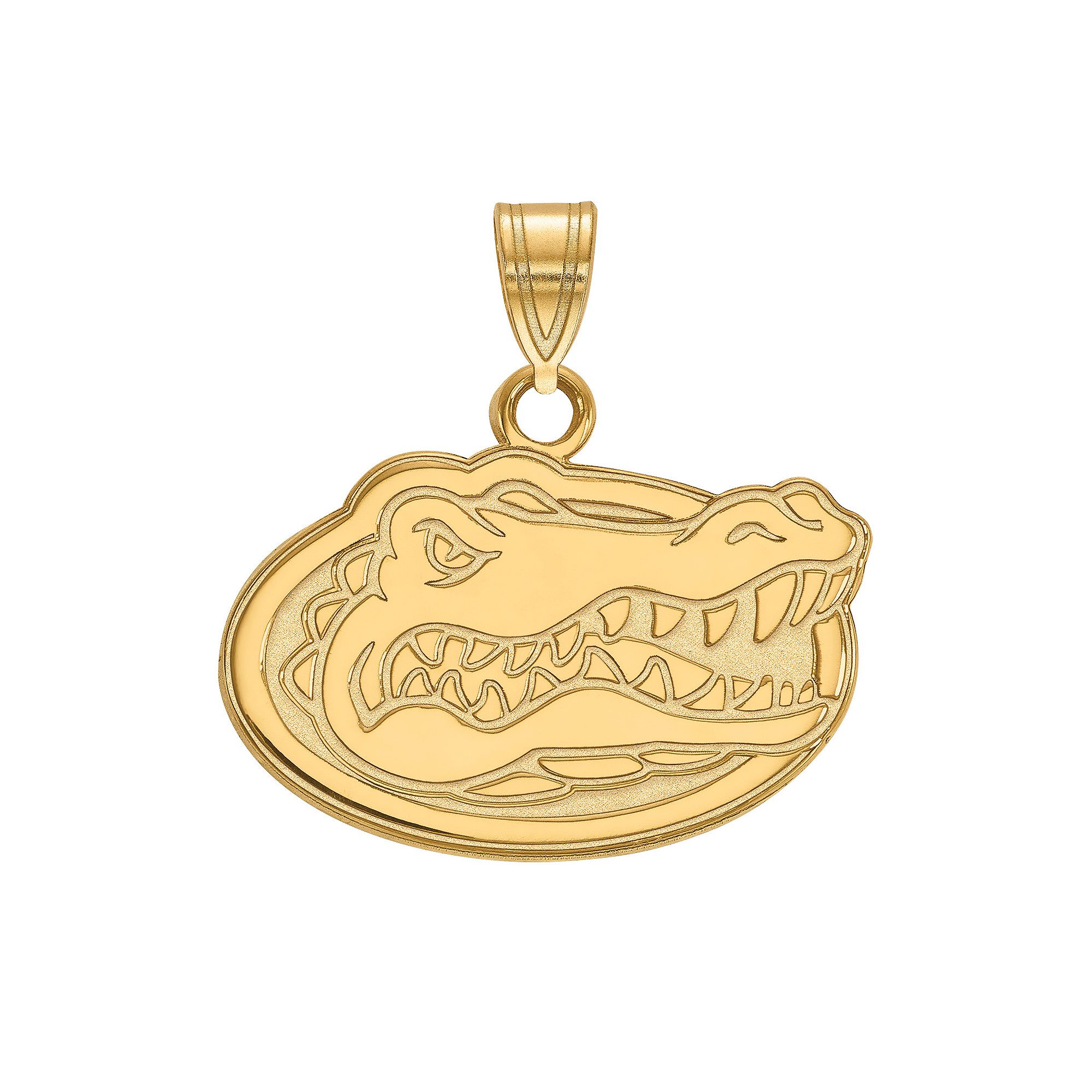 LogoArt 14K Gold Plated Florida Gators Small Pendant, Womens, Size: 19 mm