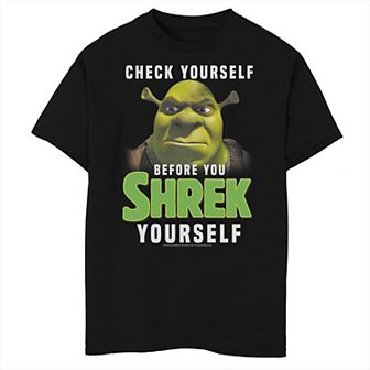Boys 8-20 Shrek Check Yourself Before You Shrek Yourself Tee