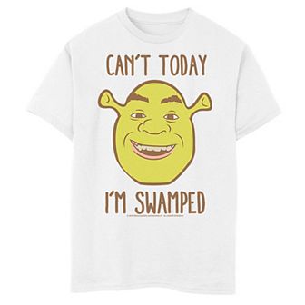 Boys 8-20 Shrek Face Can't Today I'm Swamped Tee