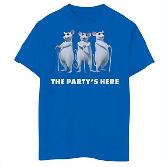 Boys 8-20 Shrek Blind Mice The Party's Here Text Poster Tee
