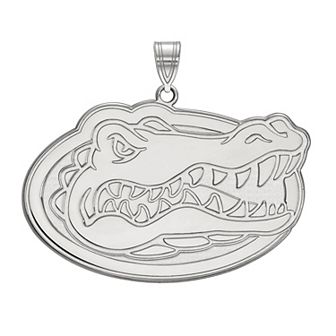 LogoArt 10K White Gold Florida Gators Extra Large Pendant