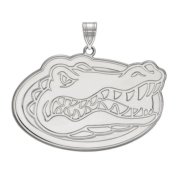 Solid 925 Sterling Silver Official Florida Gators Enameled Football Pendant Charm 19mm x 17mm 