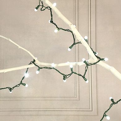 Lumabase Electric String Lights & Cool White Plastic Globe Lights