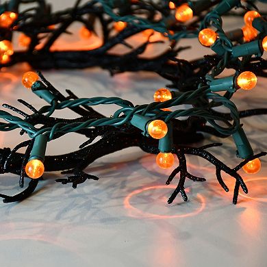 Lumabase Electric String Lights & Orange Plastic Globe Lights