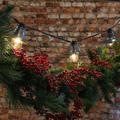 Lumabase Electric Cafe String Lights & 10 Gunmetal Shades