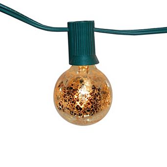 Lumabase Electric Globe String Lights & 25 Gold Mercury Lights