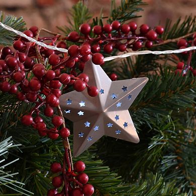 Lumabase Solar String Lights & 20 Metal Silver Stars
